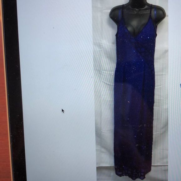 Scala 💯 Silk Beaded Size L Blue and Black beads - Picture 5 of 13